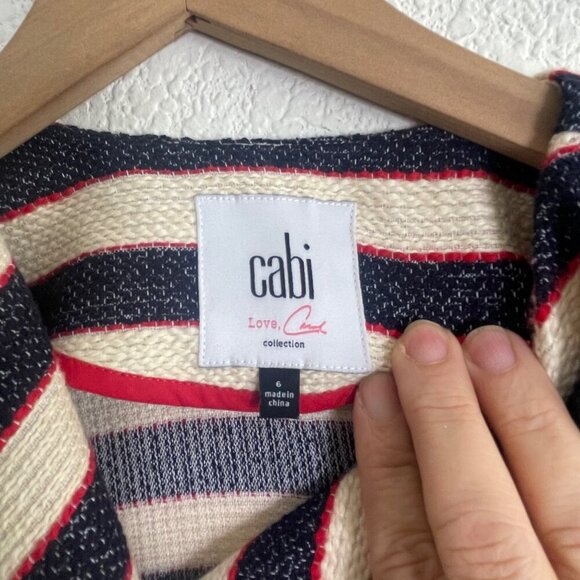CAbi Love Carol Cruise Jacket | Style 5094 | Women’s Size 6 | Nautical Striped - Picture 5 of 11